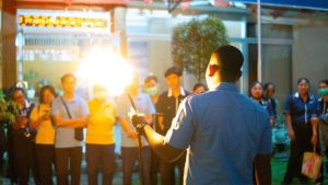 Pelatihan kebakaran karyawan